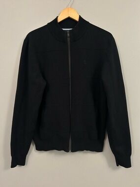 Robert Graham Medium Black Zip-Up Men's Sweater